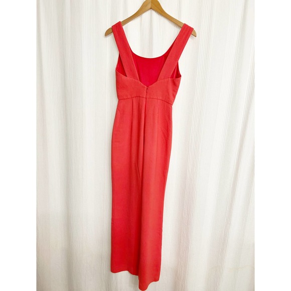 Saloni Coral Crepe Jumpsuit - Picture 5 of 7